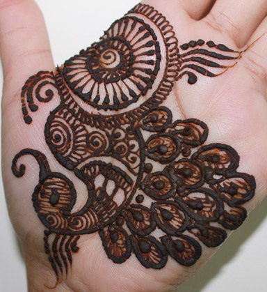 simple Peacock Design Mehndi