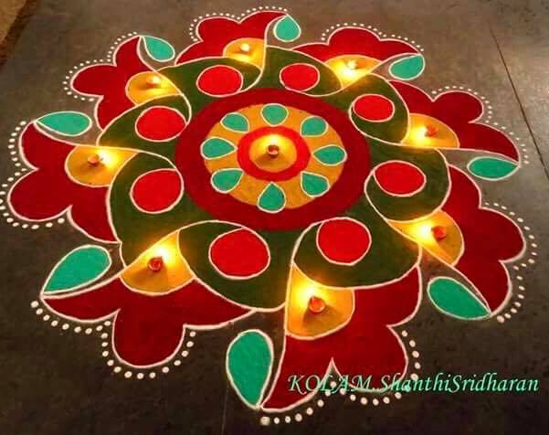 Rangoli designs with colors - Fashion Beauty Mehndi 