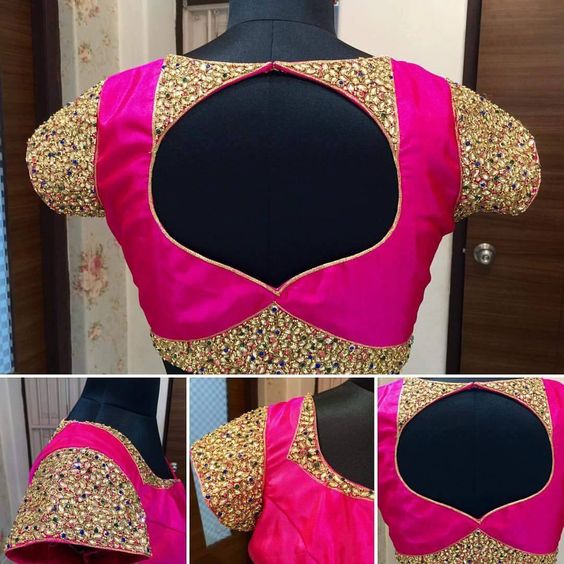 Latest Blouse Back Neck Hole Designs Fashion Beauty Mehndi