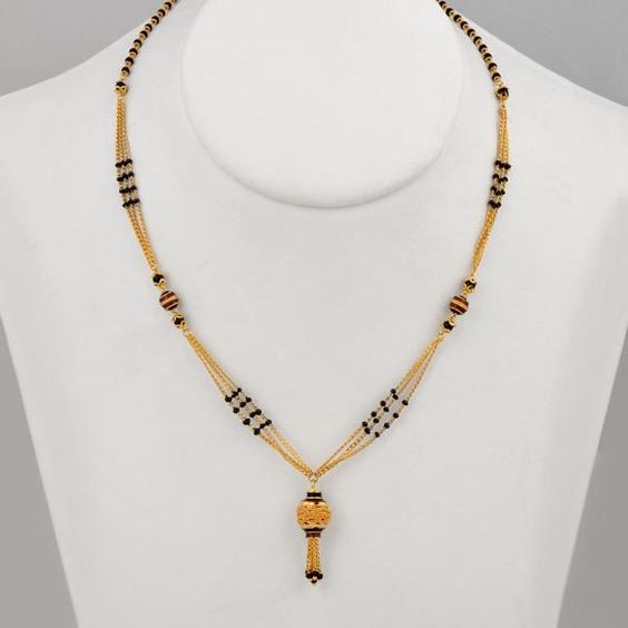 black beads gold chain designs - Fashion Beauty Mehndi Jewellery Blouse