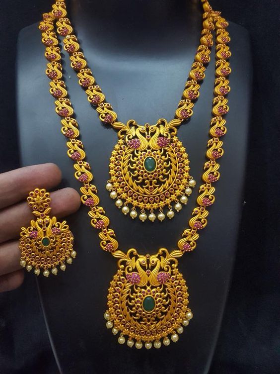 Top 10 Gold long chain design - Fashion Beauty Mehndi Jewellery Blouse ...
