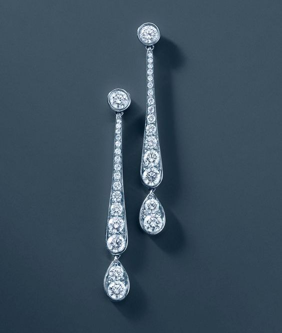 Diamond earrings deals long design