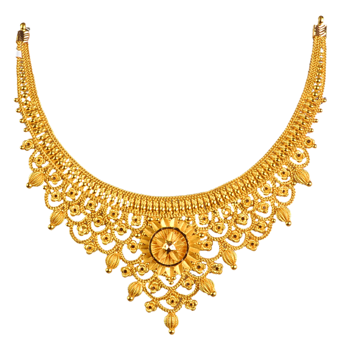 New Latest Traditionally Designed Gold Necklece - Fashion Beauty Mehndi ...
