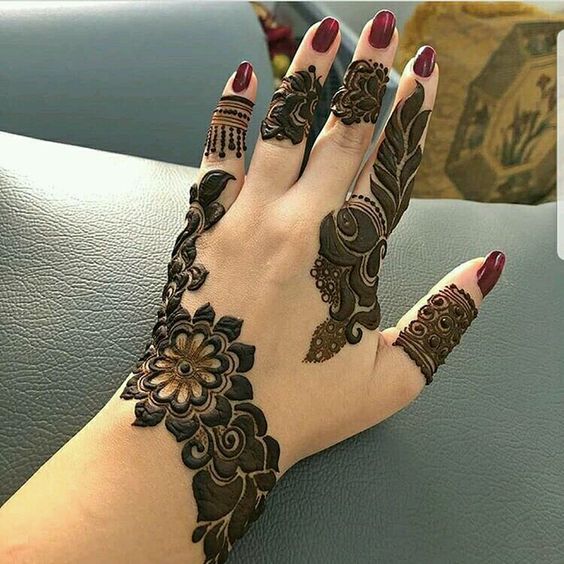 Simple Henna Back Hand Mehendi Designs Fashion Beauty Mehndi