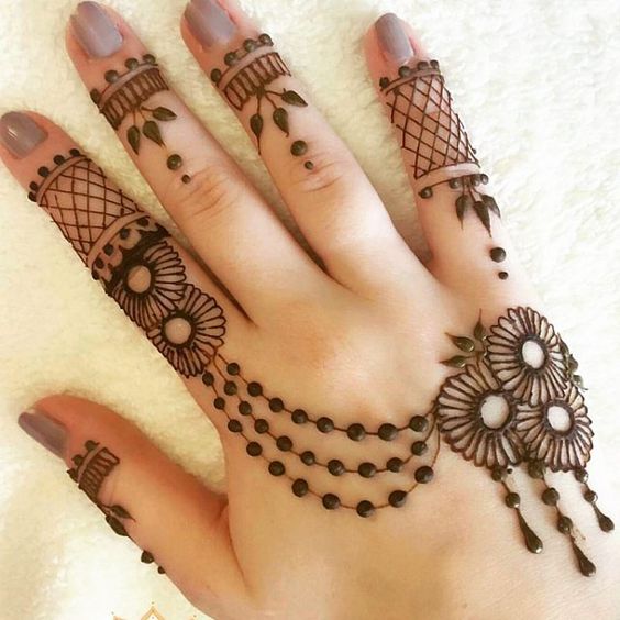 Simple Henna Back Hand Mehendi Designs Fashion Beauty Mehndi