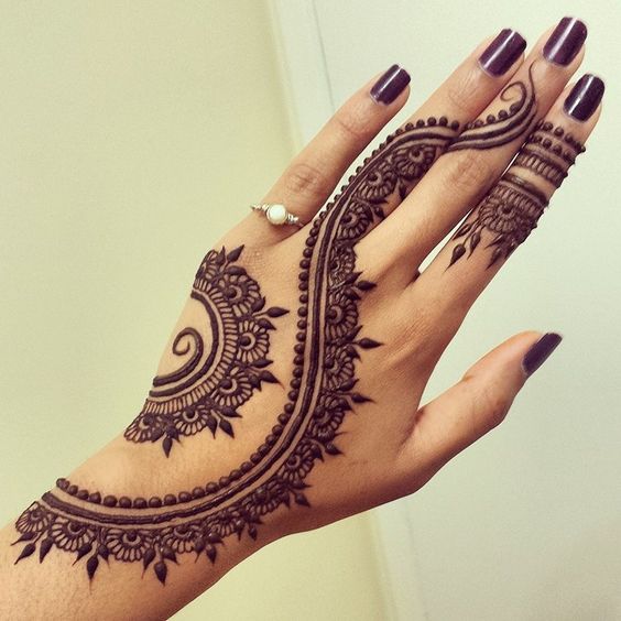 Simple Henna Back Hand Mehendi Designs Fashion Beauty Mehndi