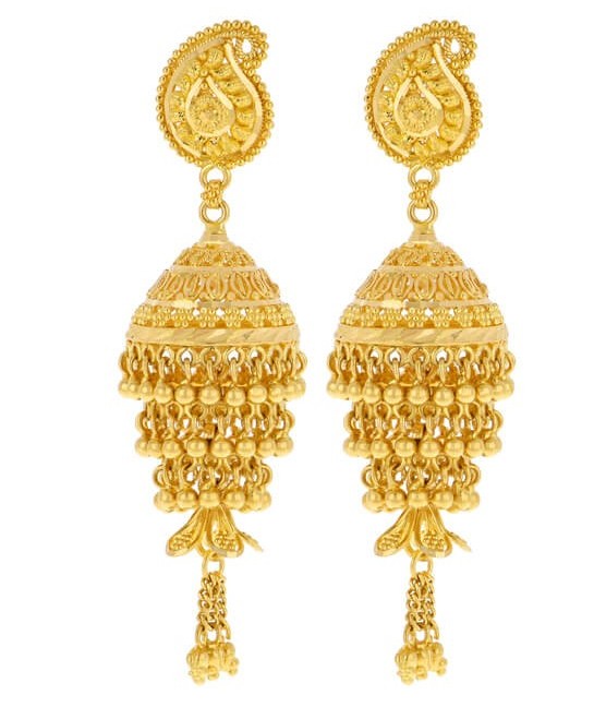 Latest Best Gold Jhumkas - Fashion Beauty Mehndi Jewellery Blouse Design