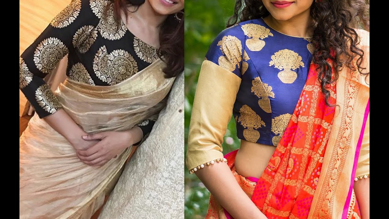 Boat neck wedding blouse designs - Fashion Beauty Mehndi 