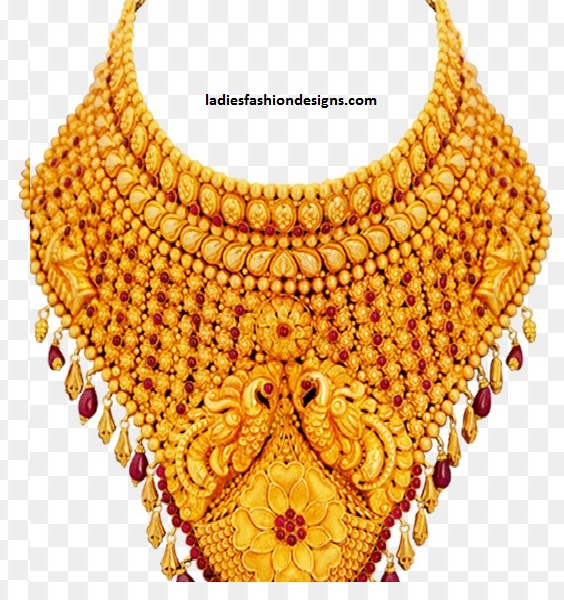 Traditional gold jewellery with pearl chokers designs Fashion Beauty