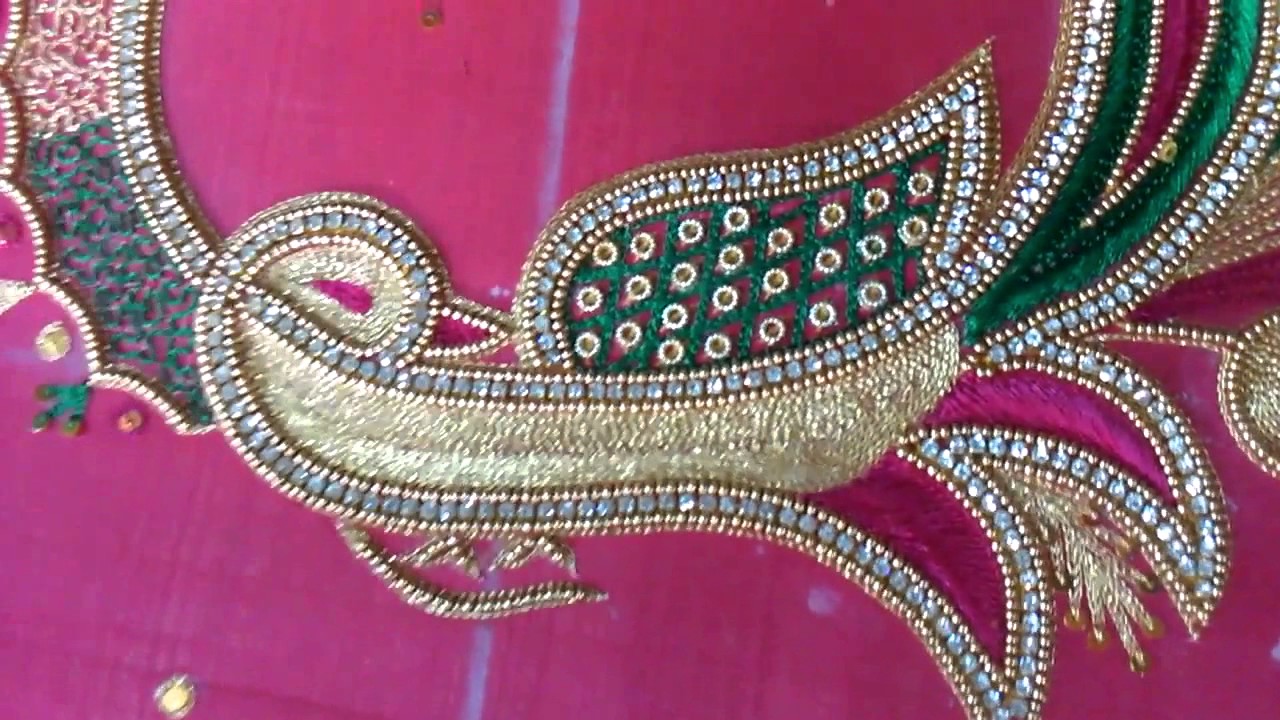 Peacock embroidery blouse designs - Fashion Beauty Mehndi Jewellery ...