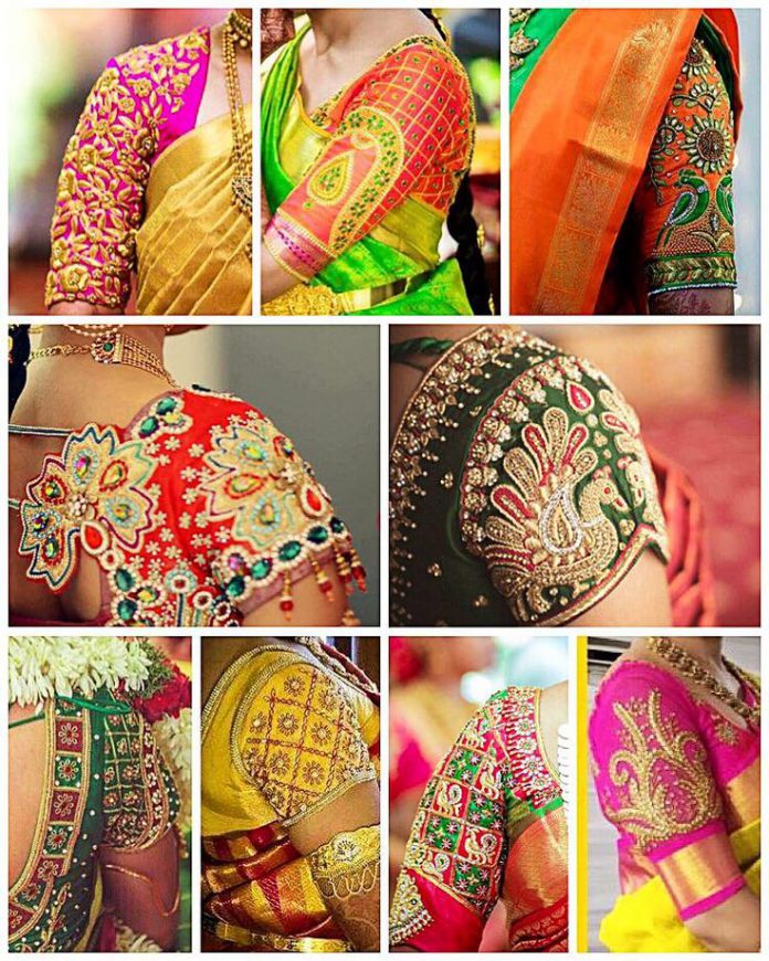 maggam work full hands design