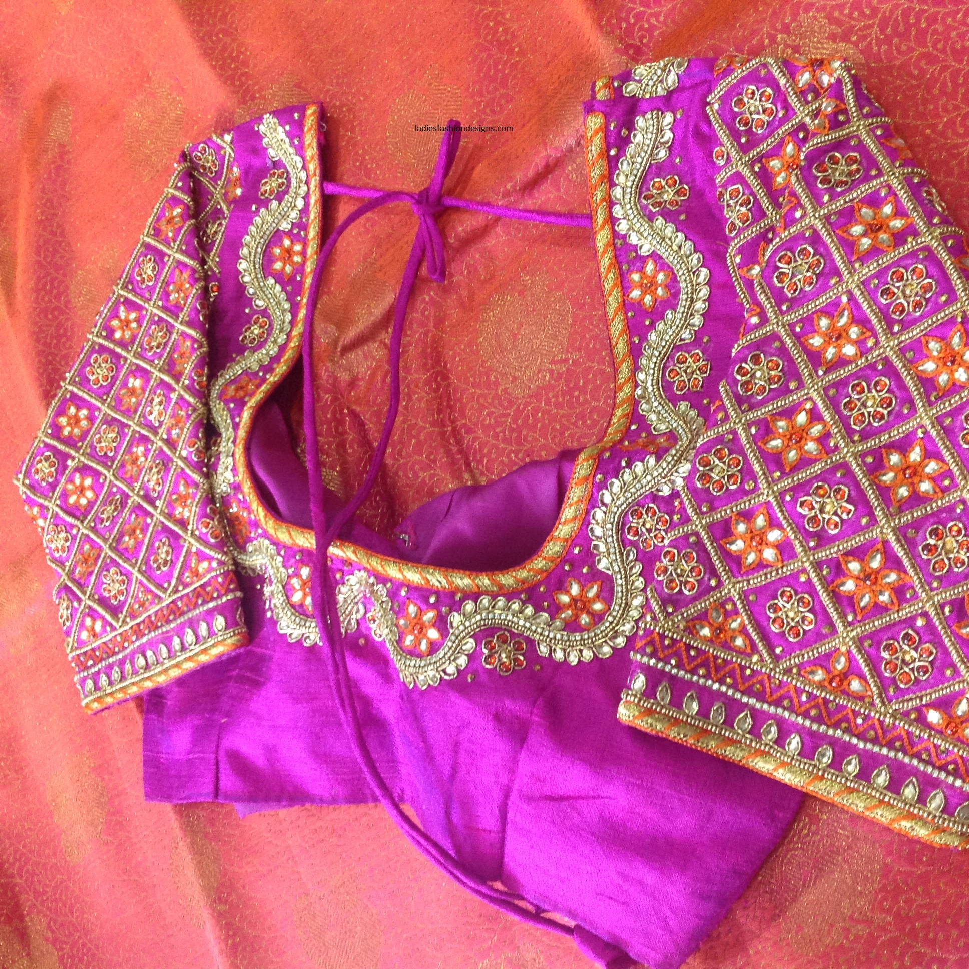 Wedding style maggam work blouse patterns - Fashion Beauty Mehndi ...