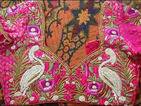 Peacock maggam work designs - Fashion Beauty Mehndi Jewellery Blouse Design