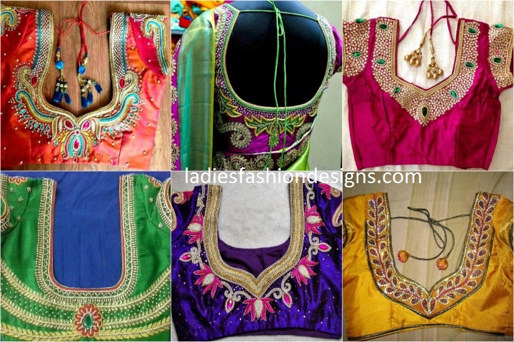 Simple patch work blouse designs - Fashion Beauty Mehndi Jewellery ...