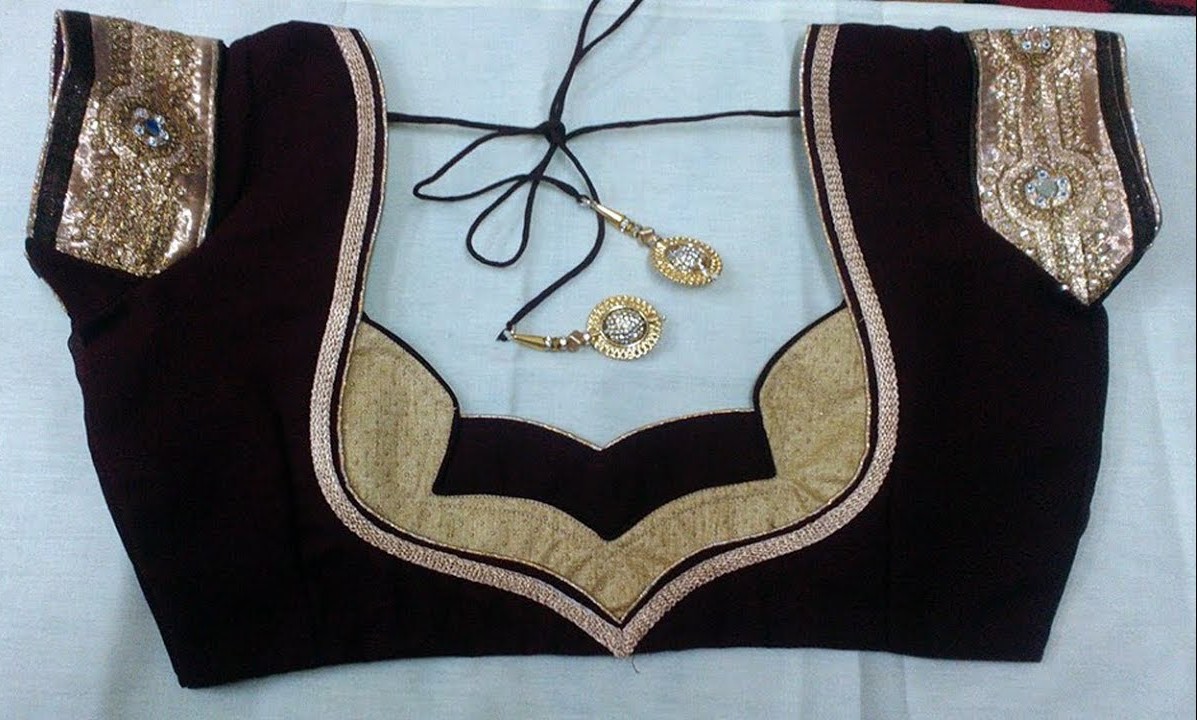 blouse patch work design 2018