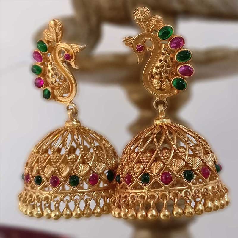 Latest Peacock Gold Jhumkas Designs - Fashion Beauty 