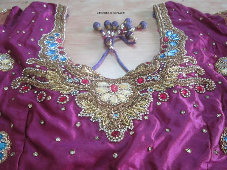 Wedding style zardosi work blouses - Fashion Beauty Mehndi Jewellery ...