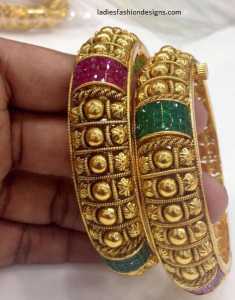 Awesome outlook of antique gold bangle designs - Fashion Beauty Mehndi ...