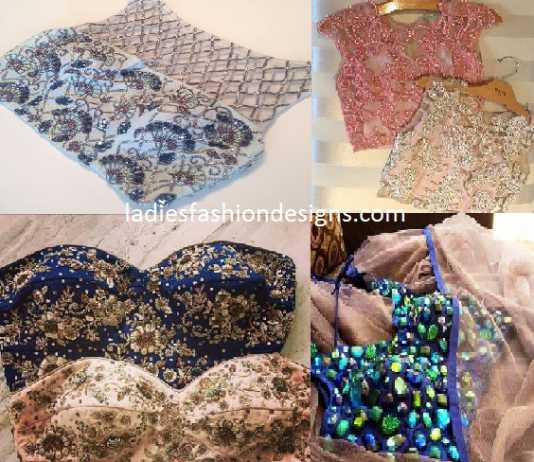 Trendy outlook partywear blouse designs