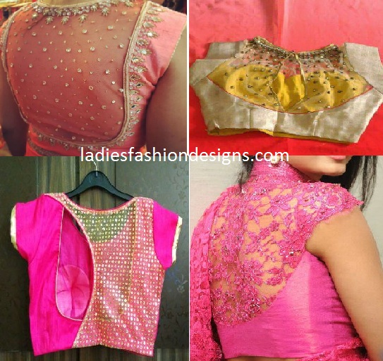 New Simple net blouse designs - Fashion Beauty Mehndi Jewellery Blouse ...