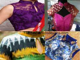 New trendy high neck blouse designs