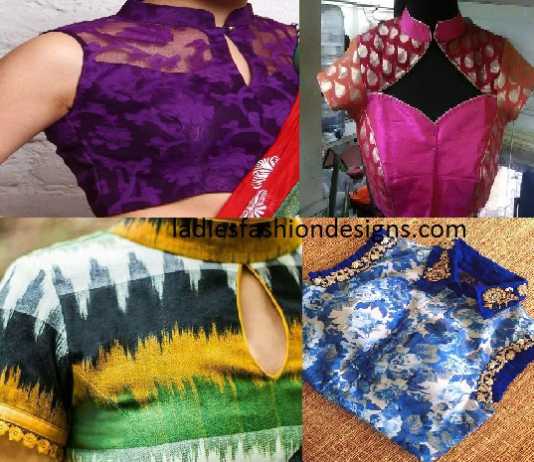New trendy high neck blouse designs