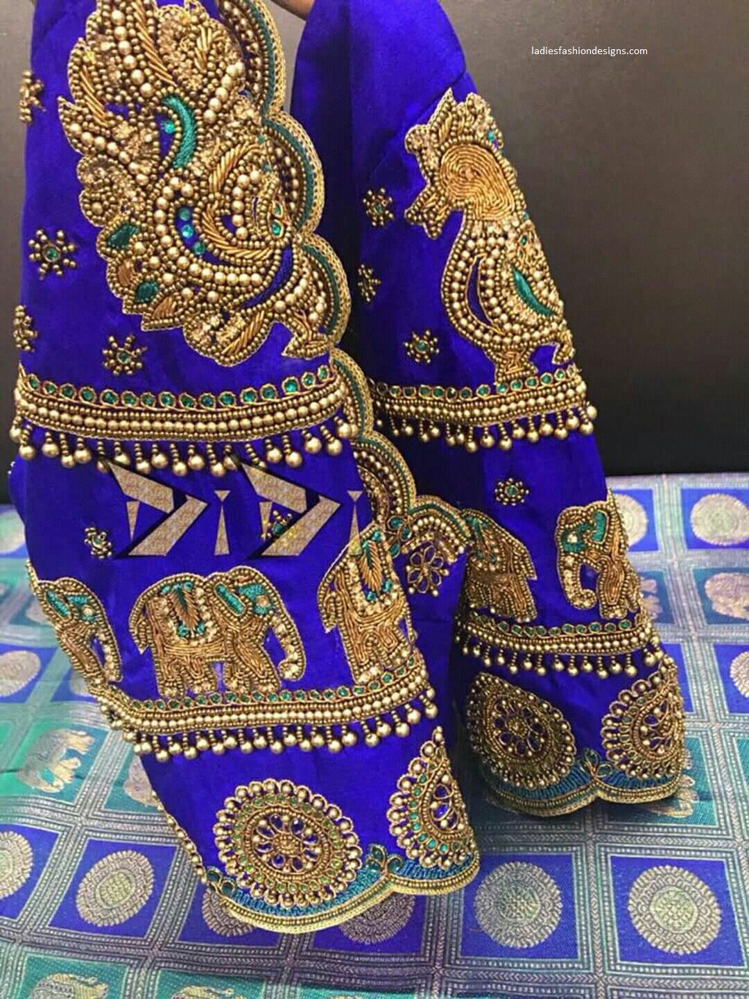 Unique beautiful elephant blouse designs - Fashion Beauty Mehndi 