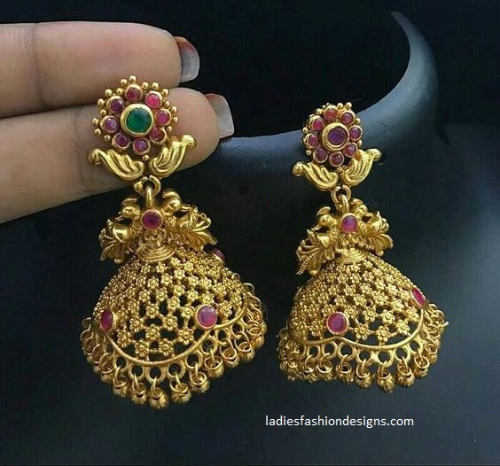 Awesome different types of gold earrings(jhumkas) designs - Fashion ...