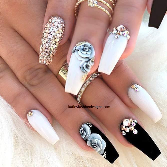 Popular trendy nail art designs - Fashion Beauty Mehndi Jewellery ...