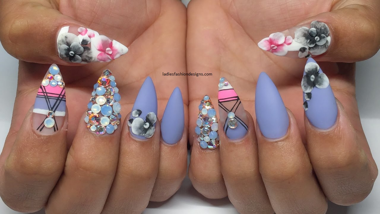 Popular trendy nail art designs - Fashion Beauty Mehndi Jewellery
