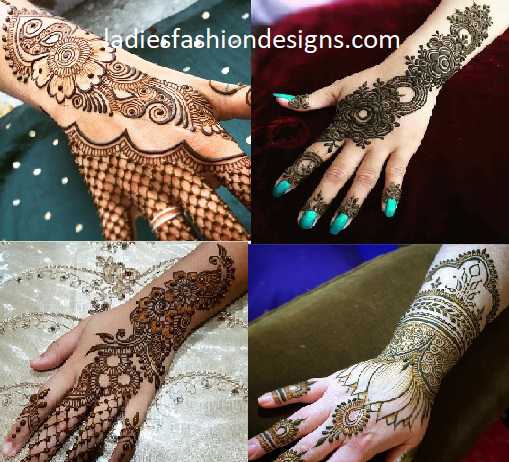 Basic simple back hand mehndi design for weddings