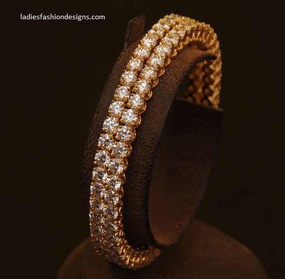 Beautiful Trendy Diamond Bangle Designs Fashion Beauty Mehndi