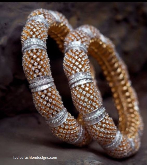 Beautiful Trendy Diamond Bangle Designs Fashion Beauty Mehndi
