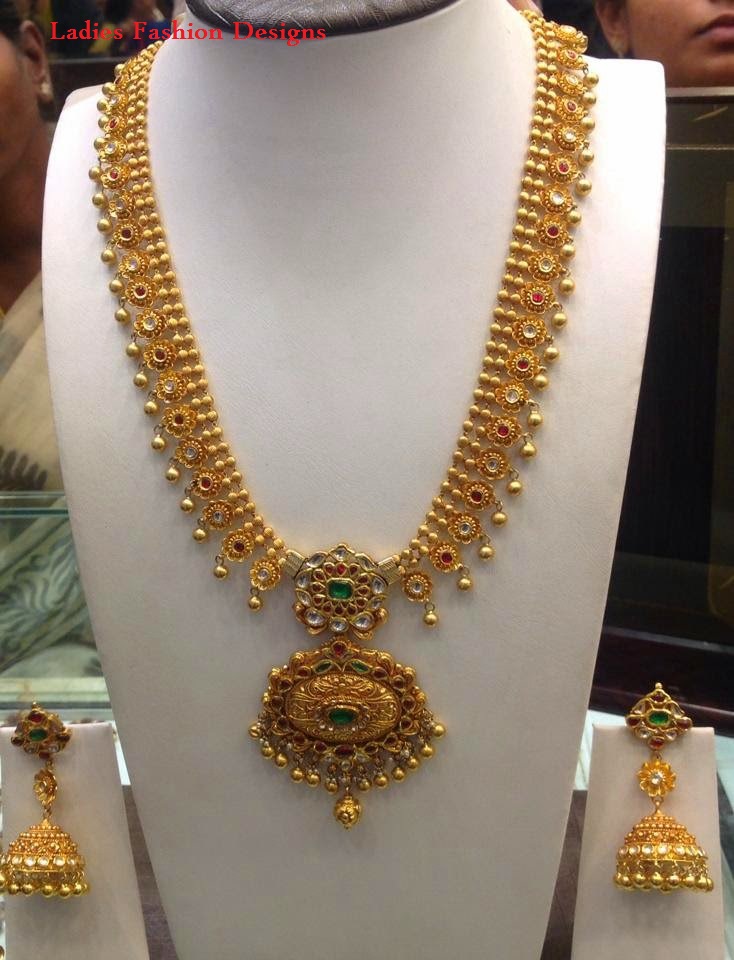 Latest New Look Gold Long Haram Designs - Fashion Beauty Mehndi ...