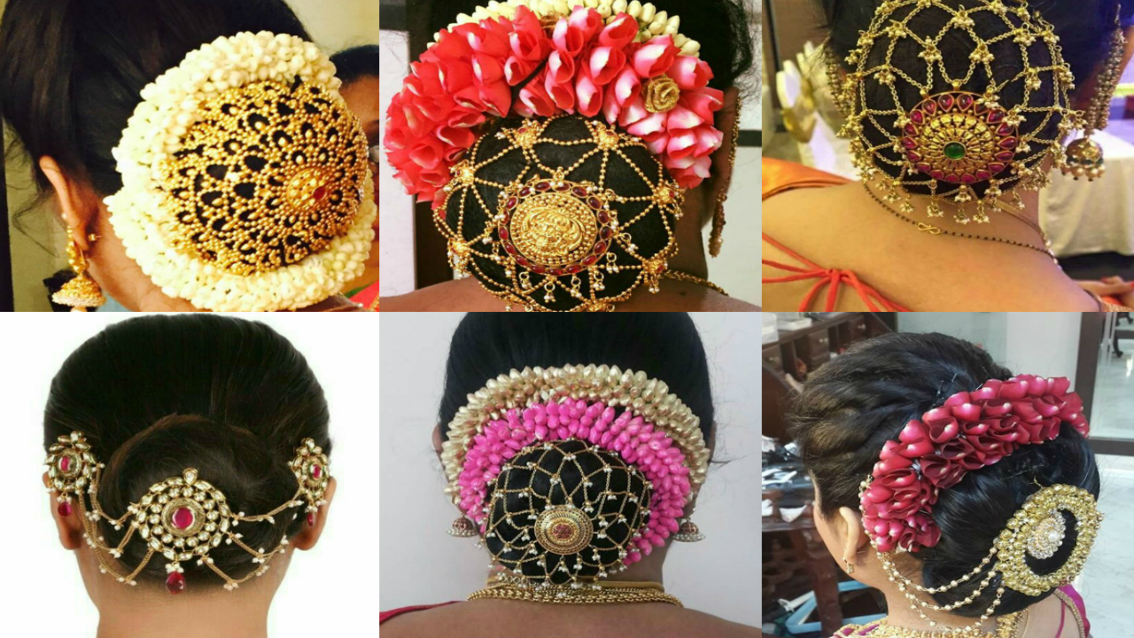Bun Hairstyle For Indian Wedding Function Fashion Beauty Mehndi 