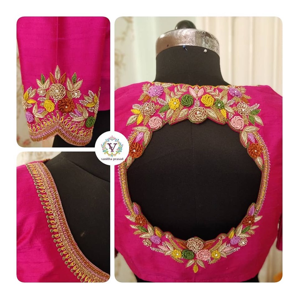 Back Neck Blouse Design